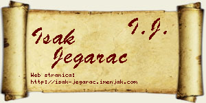 Isak Jegarac vizit kartica